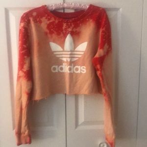Adidas Cropped Tye Dye Sweatshirt.